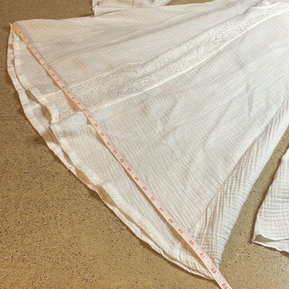 L*Space Boho Gauze & Embroidered Mini Babydoll Dress Cream sz S - Picture 13 of 16